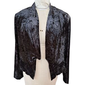 SOHO Apparel Ltd Crushed Velvet Blazer/Jacket Open Front Sz. XL